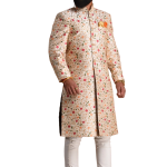 Exclusive Cream Color Floral Pattern Heavy Embroidered Sherwani | Elegant Ethnic Wear | Jaipurio